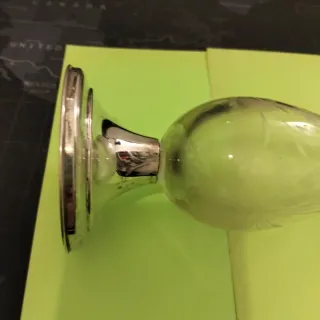 Vaso cristallo Boemia con piedestallo in Argento 3