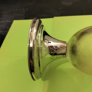 Vaso cristallo Boemia con piedestallo in Argento 3