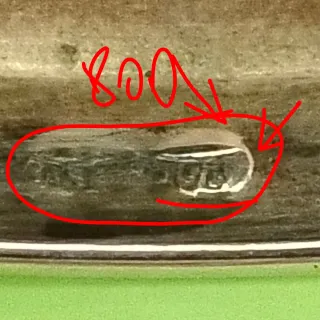 Vaso cristallo Boemia con piedestallo in Argento 3