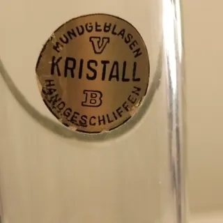 Vaso cristallo Boemia con piedestallo in Argento 3