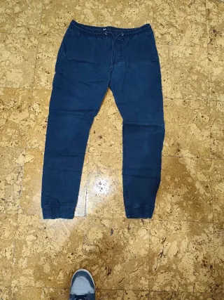 Pantalones Largos Cargo Azul, Negro y Beige