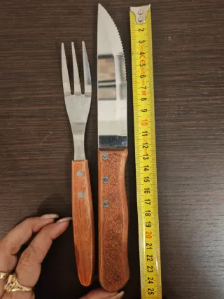 Set posate barbecue legno e metallo