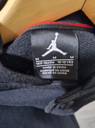 Sudadera niño talla 10/12 años jordan color negro