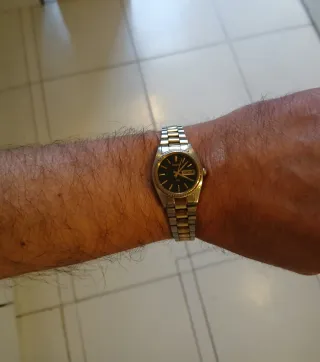 Orologio Seiko Uomo Nero Oro