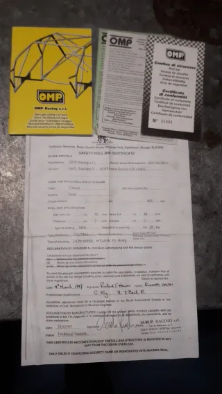 Carrocería Citroën Saxo Rally Barras OMP