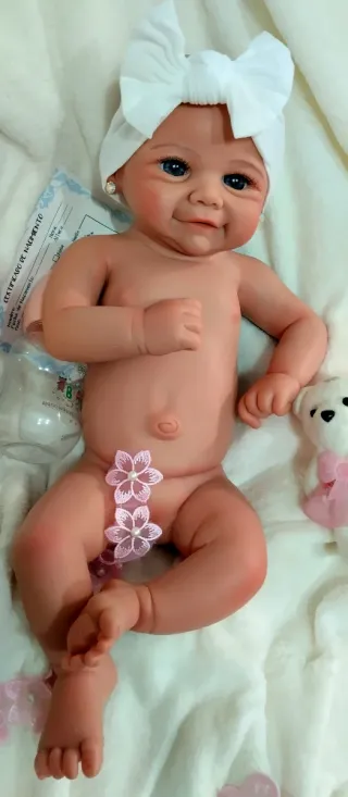 Bebé Reborn Silicona Completa 44cm
