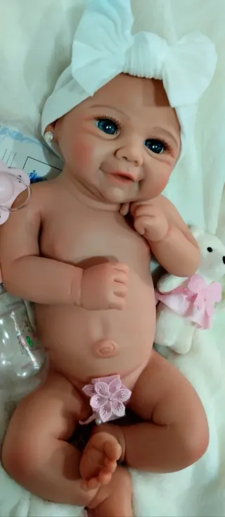 Bebé Reborn Silicona Completa 44cm