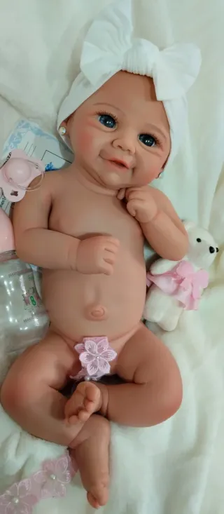 Bebé Reborn Silicona Completa 44cm