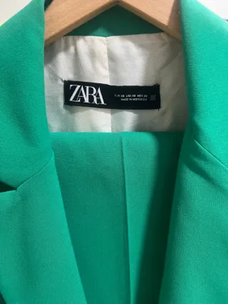 Traje de chaqueta Zara verde