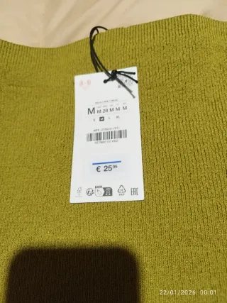 Falda Zara verde oliva