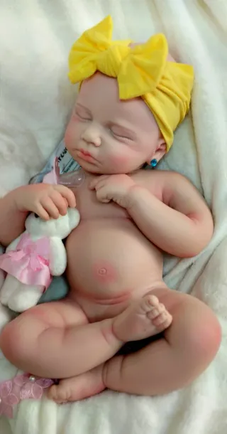 Bebé Reborn Silicona Completa 44cm tamaño real