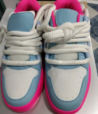 Sneakers sportive blu e rosa