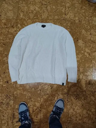 Jersey de punto blanco
