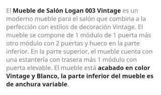 Mueble TV modular salón gris y blanco