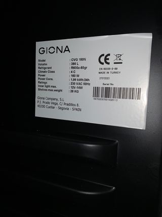 Vinoteca Giona CVG 150N
