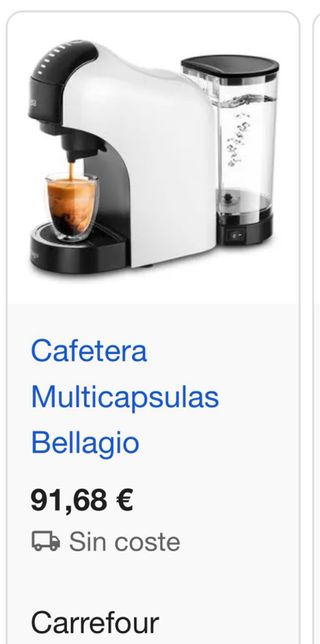 Cafetera Ufesa Bellagio Multicápsulas