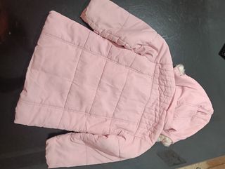 Chaqueta rosa niña con capucha