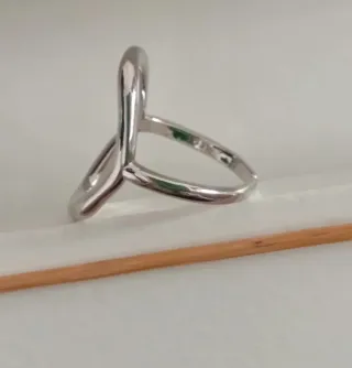 Anillo Plata Círculo Abierto Ajustable