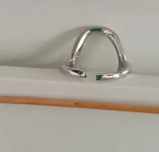 Anillo Plata Círculo Abierto Ajustable