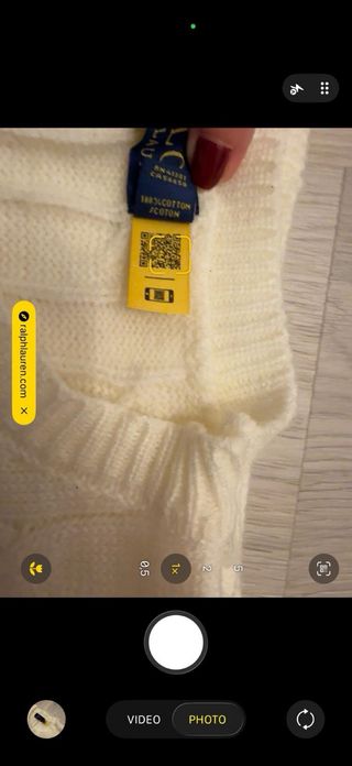 Malha Polo Ralph Lauren Branca Tamanho S