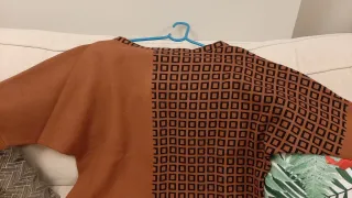 Jersey Marrón Cuadros Talla L/XL Nuevo