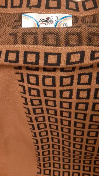 Jersey Marrón Cuadros Talla L/XL Nuevo