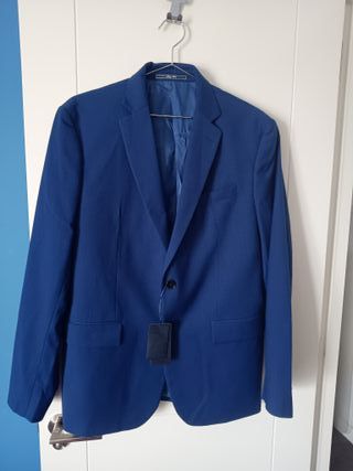 Chaqueta azul Mango Talla 52