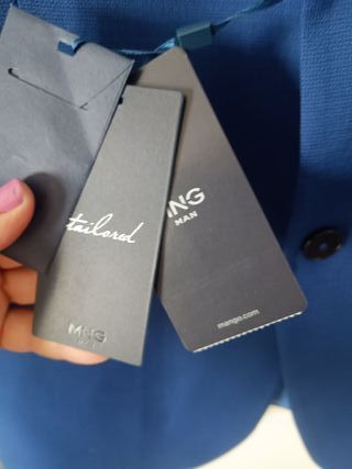Chaqueta azul Mango Talla 52