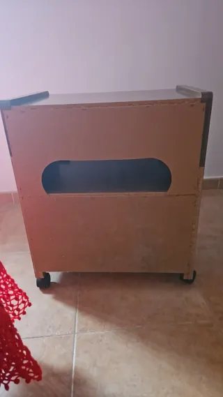 Mueble TV madera y cristal