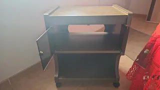 Mueble TV madera y cristal