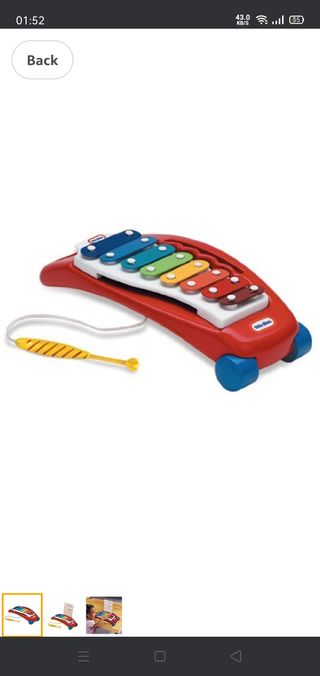 Xilófono Little Tikes con baquetas