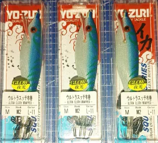 3 señuelos pesca calamar YO-ZURI Talla M