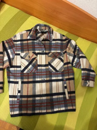 Chaqueta Zara cuadros multicolor