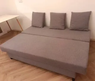 Sofá Cama Ikea Gris Tela