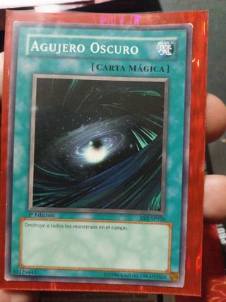 Carta Yugioh Agujero Oscuro 1ª Edición