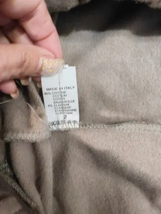 Pantaloni tuta felpati marroni