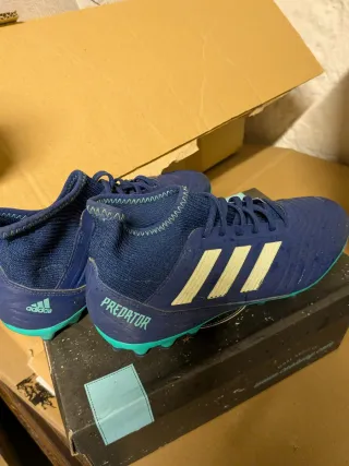 Scarpe da calcio Adidas per bambina blu/verde