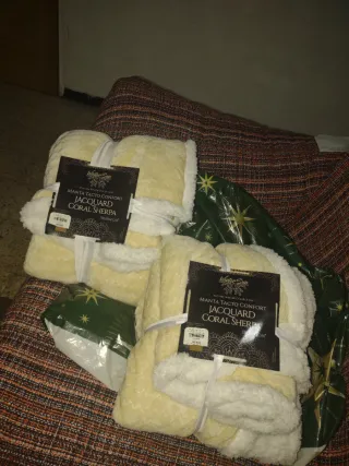 Manta Jacquard Fleece y Sherpa