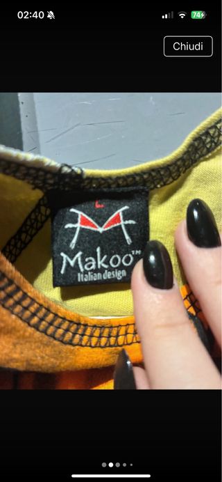 Canotta Makoo Stampa Anime Y2K