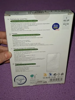 Camiseta Esmara canalé fino Talla L 46/48