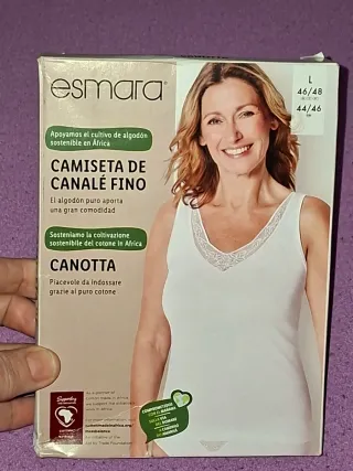 Camiseta Esmara canalé fino Talla L 46/48