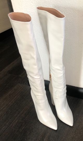Stivali bianchi tacco alto n.36