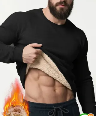 Sudadera térmica negra interior beige