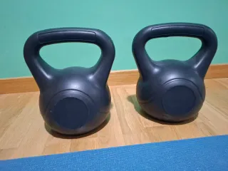 2 Mancuernas Rusas Negras Son de 14 kilo cada una