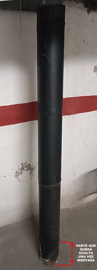 Estufa chimenea hierro forjado negra