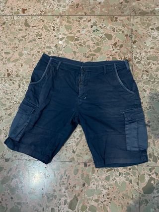 Pantaloncini cargo uomo blu