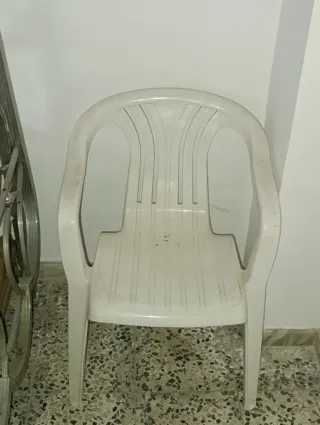 Silla PVC Blanca Terraza