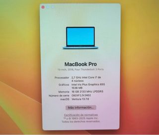 MacBook Pro 13 Plata