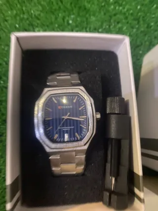 Reloj CURREN plateado y azul