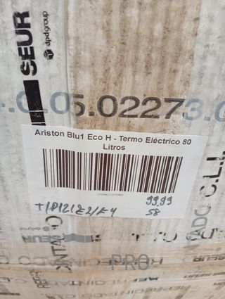 Termo Eléctrico 80 Litros - Blu1 Eco H - Ariston